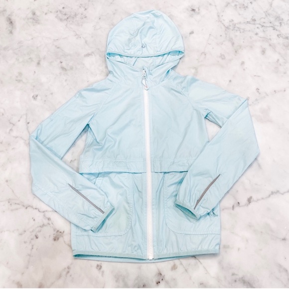 🦄 Lululemon IVIVVA kids wind & rain resistant lightweight Zip-Up Hooded jacket 🦄 - Picture 1 of 10